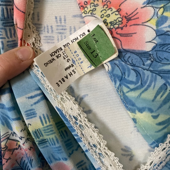 Vintage Union Made Maxi Dress size 13, Beuatiful trimmings and lace - Picture 6 of 8